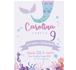 Invitación Sirena escamas Pers
